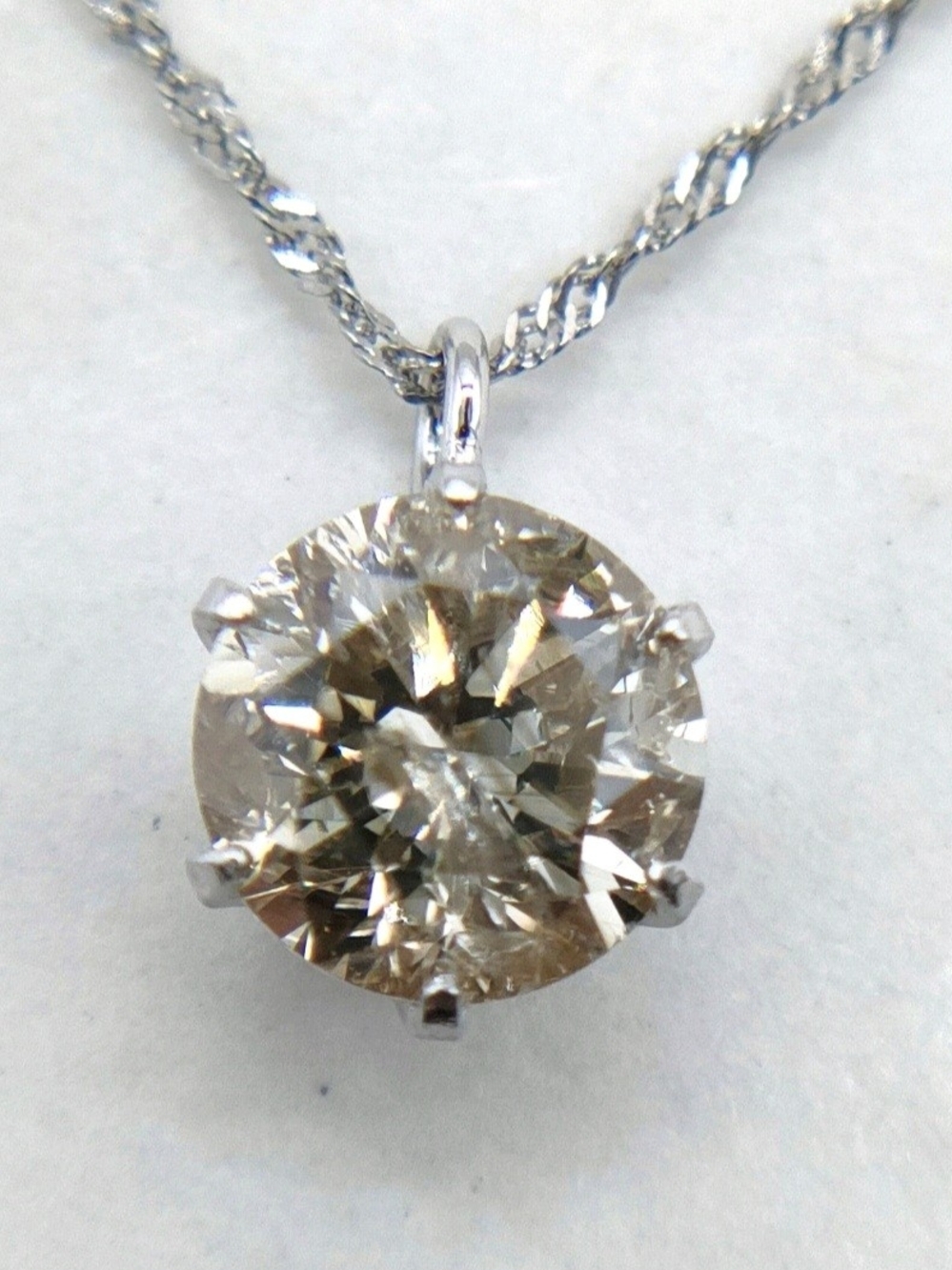 Classic Round Solitaire Diamond Neckalce